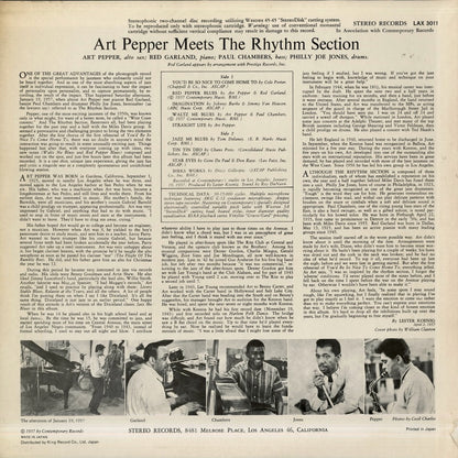 Art Pepper / アート・ペッパー / Meets The Rhythm Section  (LAX-3011)