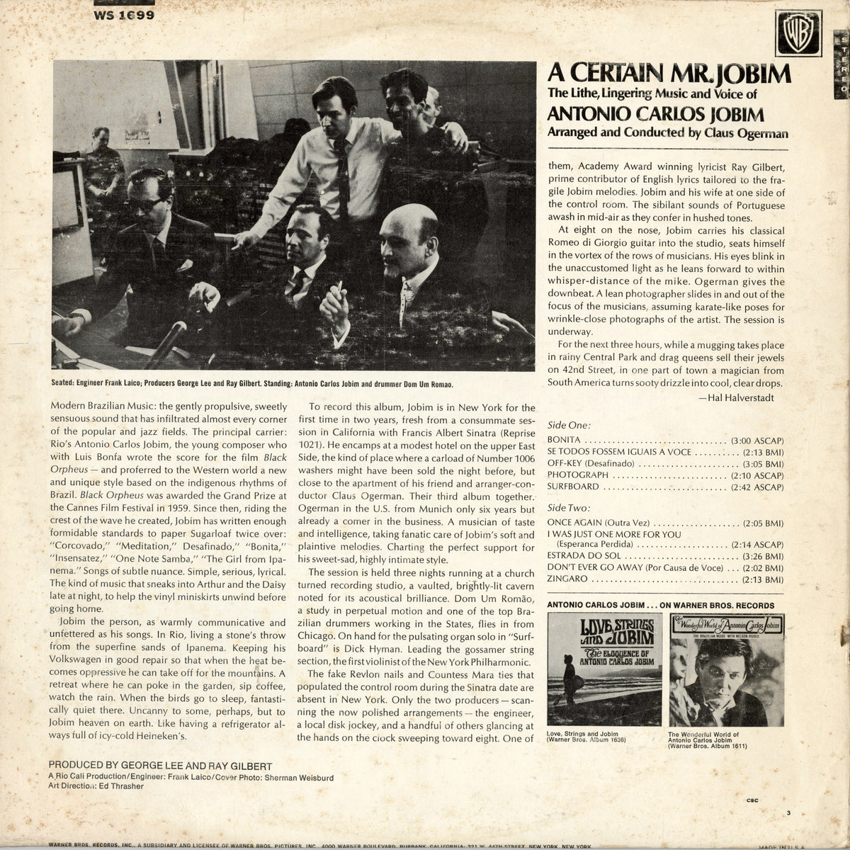 Antonio Carlos Jobim / アントニオ・カルロス・ジョビン / A Certain Mr. Jobim(WS 1699)