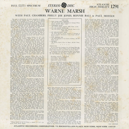 Warne Marsh / ウォーン・マーシュ / Warne Marsh (1976) (P-4573A)