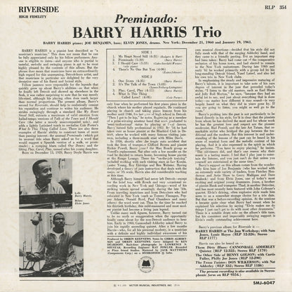 Barry Harris / バリー・ハリス / Preminado (SMJ-6047)