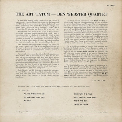 Ben Webster / ベン・ウェブスター / The Art Tatum・Ben Webster Quartet (MGV-8220)