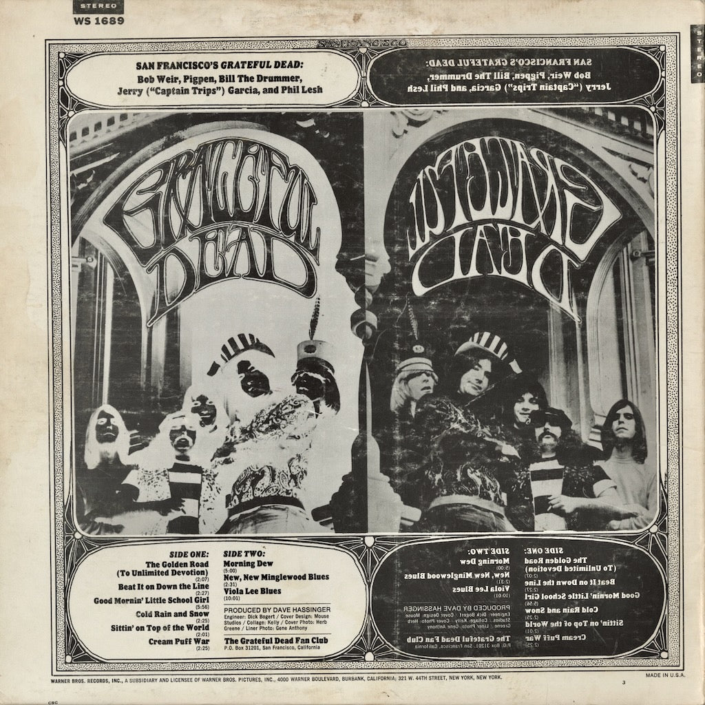 Grateful Dead / グレイトフル・デッド / S.T. (WS 1689)