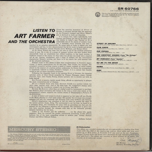 Art Farmer – Listen To Art Farmer And The Orchestra (SR 60766) LP 1963 US Mercury | 中古LP