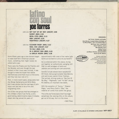 Joe Torres - Latino Con Soul (WP-1857) LP 1967 US World Pacific｜中古LP