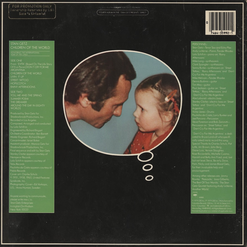 Stan Getz - Children Of The World (JC 35992) LP 1980 US Columbia｜中古LP