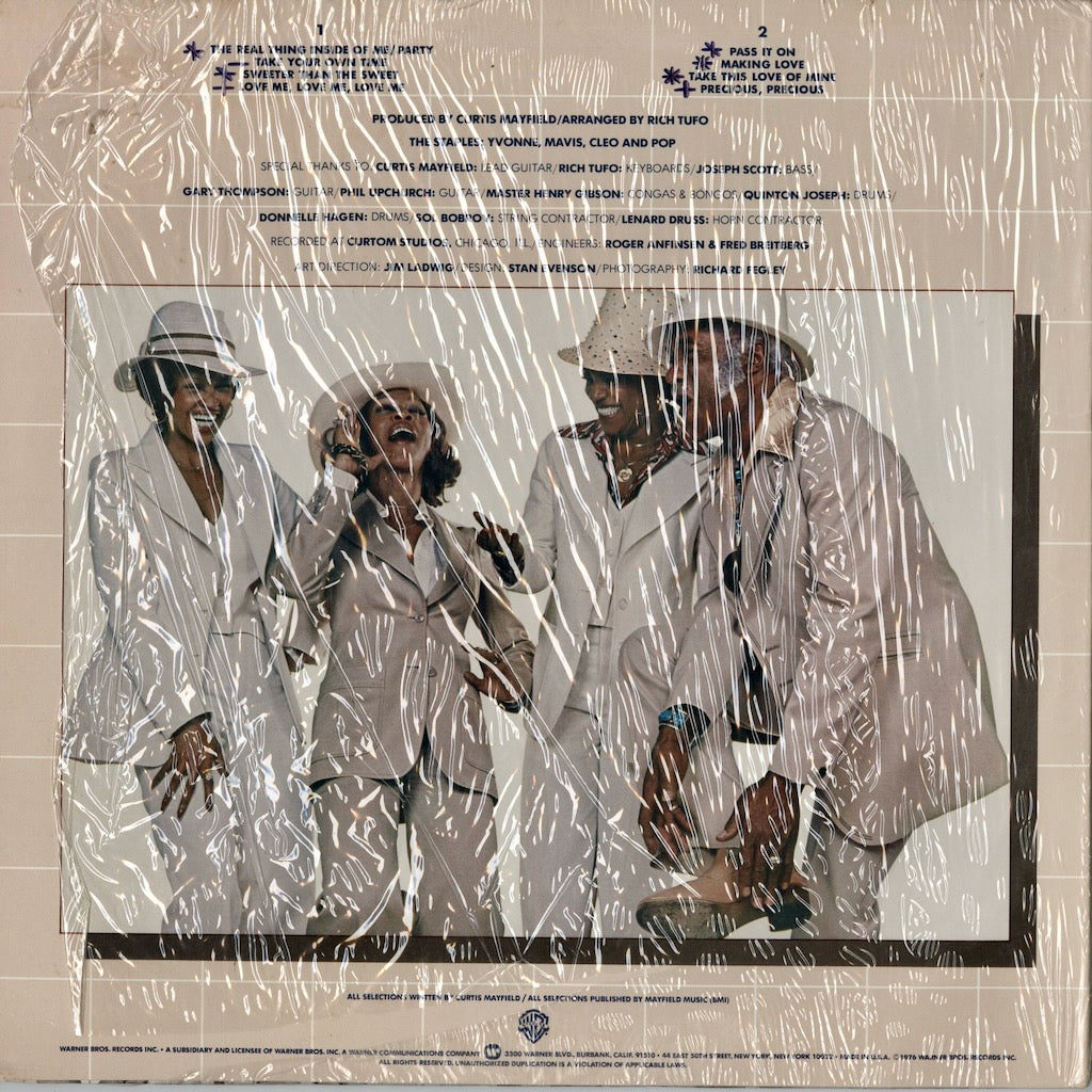 The Staples - Pass It On (BS 2945) LP 1976 US Warner Bros.｜中古LP