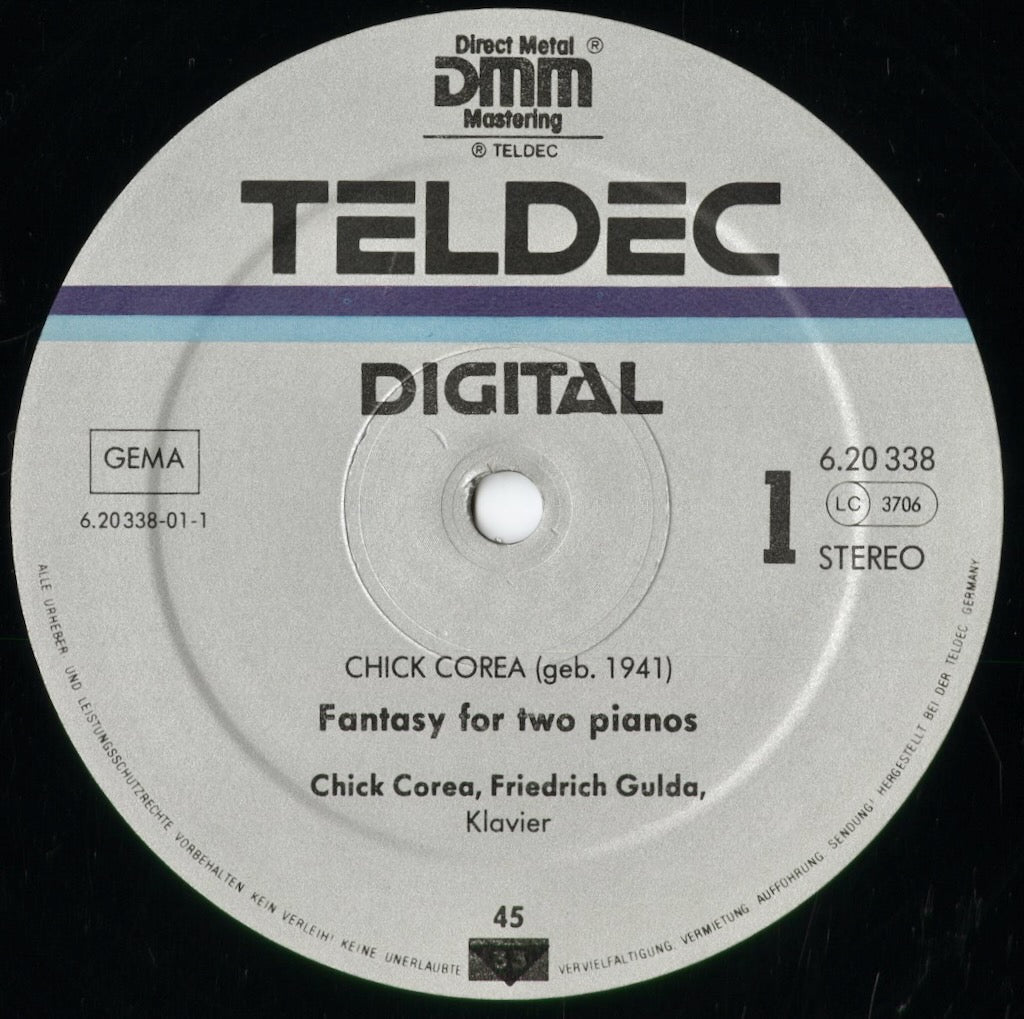 Chick Corea & Friedrich Gulda - Fantasy For Two Pianos (K13P-9398) 1983 GER TELDEC｜中古LP