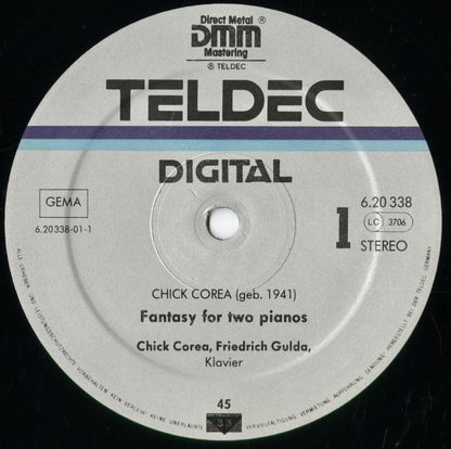 Chick Corea & Friedrich Gulda - Fantasy For Two Pianos (K13P-9398) 1983 GER TELDEC｜中古LP