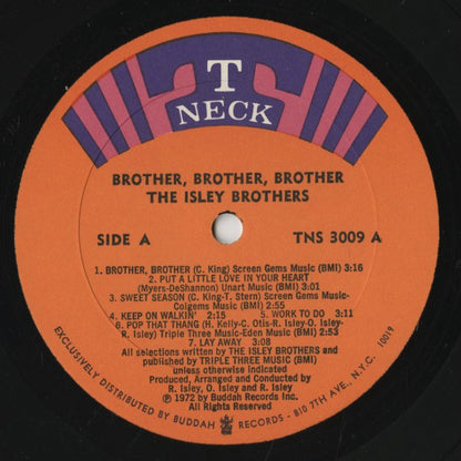 The Isley Brothers / アイズレー・ブラザーズ / Brother, Brother, Brother (TNS 3009)