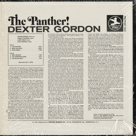 Dexter Gordon - The Panther! (PRST 10030) 1970 US Prestige｜中古LP