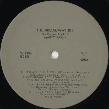 Marty Paich – The Broadway Bit (W 1296) LP 1993 JPN M&M Enterprises | 中古LP
