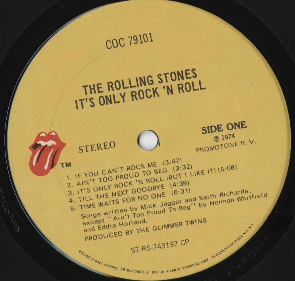 The Rolling Stones - It's Only Rock'N Roll (COC 79101) 1974 US Rolling Stones Records｜中古LP