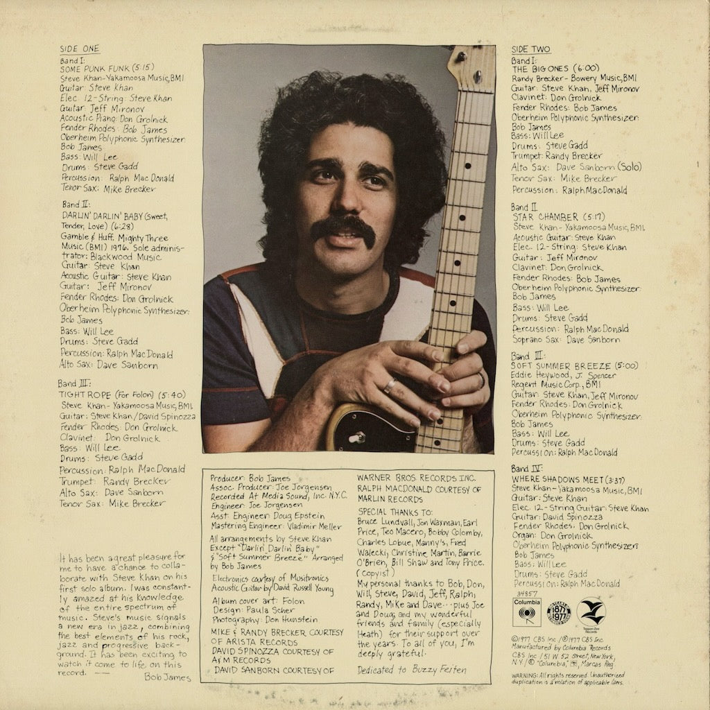 Steve Khan - Tightrope (JC 34857) 1977 US Columbia/Tappan Zee｜中古LP