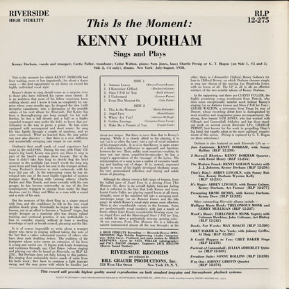Kenny Dorham - This Is The Moment - Sings And Plays (VIJ-4077) 1984 JPN Riverside｜中古LP