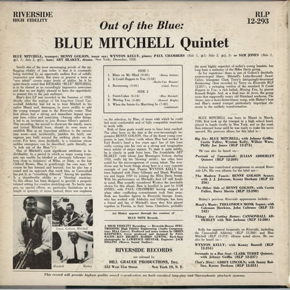 Blue Mitchell - Out Of The Blue (RLP 12-293) 1959 US Riverside｜中古LP