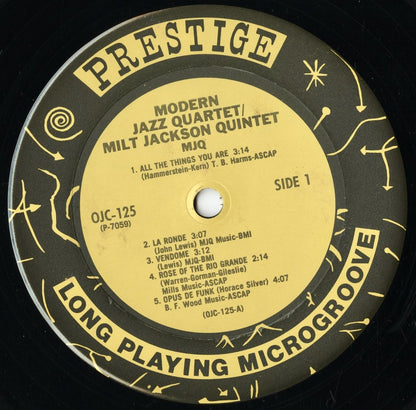 Modern Jazz Quartet, Milt Jackson Quintet - MJQ (OJC-125) 1984 US Prestige / OJC｜中古LP
