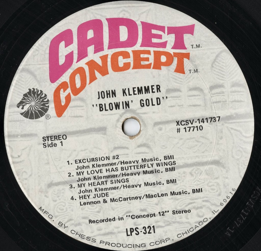 John Klemmer - Blowin' Gold (LPS 321) 1969 US Cadet Concept｜中古LP