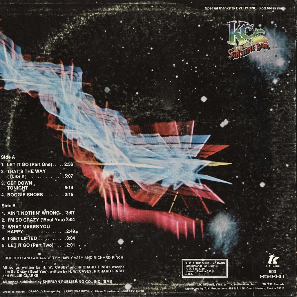 K.C. & The Sunshine Band / KC＆サンシャイン・バンド  (1975) (TK-603)