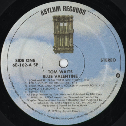 Tom Waits - Blue Valentine (6E-162) 1978 US Asylum｜中古LP