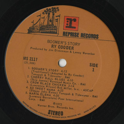 Ry Cooder / ライ・クーダー / Boomer's Story (MS 2117)