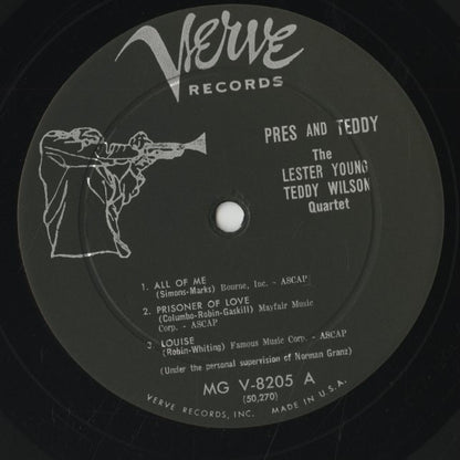Lester Young - Teddy Wilson Quartet / レスター・ヤング　テディー・ウィルソン / Pres And Teddy (MG V-8205)