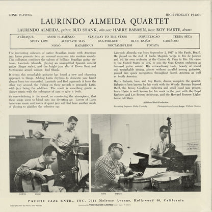 Laurindo Almeida Quartet Featuring Bud Shank - S.T. (PJ-1204) LP 1991 JPN Pacific Jazz｜中古LP
