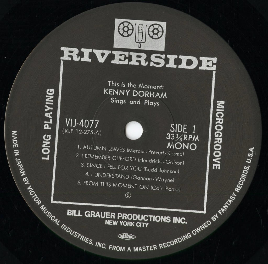 Kenny Dorham - This Is The Moment - Sings And Plays (VIJ-4077) 1984 JPN Riverside｜中古LP