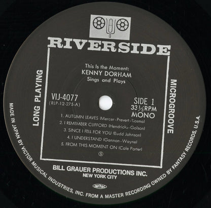 Kenny Dorham - This Is The Moment - Sings And Plays (VIJ-4077) 1984 JPN Riverside｜中古LP