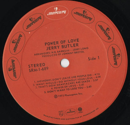 Jerry Butler - Power Of Love (SRM-1-689) 1973 US Mercury｜中古LP
