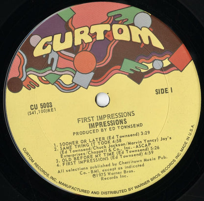 Impressions - First Impressions (CU 5003) 1975 US Curtom｜中古LP