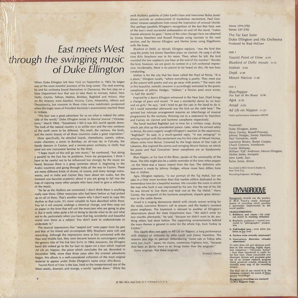 Duke Ellington / デューク・エリントン / The Far East Suite (LSP-3782)