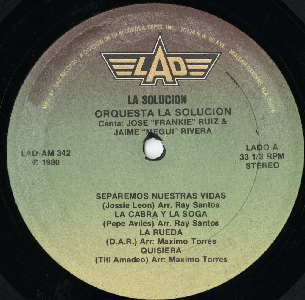 Orquesta La Solucion - La Solucion (LADS-342) LP 1980 US LAD｜中古LP