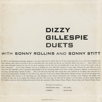 Dizzy Gillespie / ディジー・ガレスピー / Duets (MV 2522)