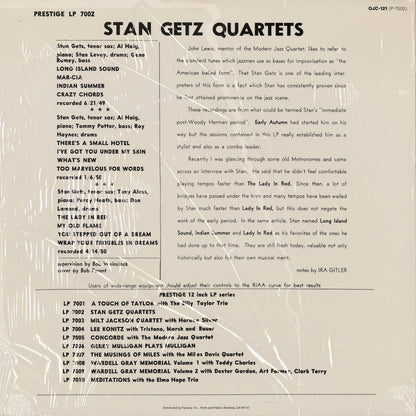 Stan Getz / スタン・ゲッツ / Stan Getz Quartets (OJC-121)
