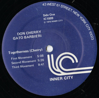 Gato Barbieri & Don Cherry / ガトー・バルビエリ　ドン・チェリー / S.T. (IC1009)