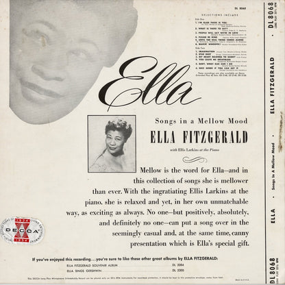 Ella Fitzgerald / エラ・フィッツジェラルド / Songs In A Mellow Mood (DL 8068)