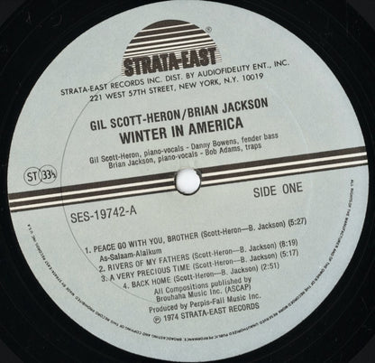 Gil Scott-Heron & Brian Jackson - Winter In America (SES-19742) LP 1980 US Strata-East｜中古LP