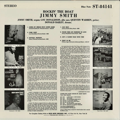 Jimmy Smith - Rockin' The Boat (BN 4141) 1993 JPN Blue Note - 東芝EMI｜中古LP