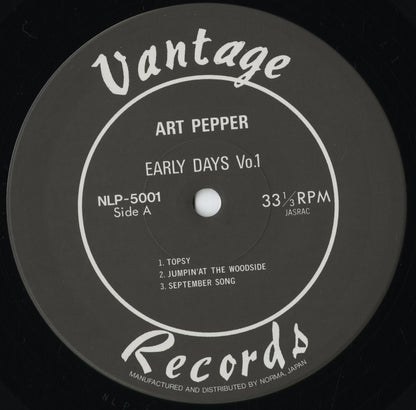 Art Pepper - Early Days Vol. 1 (NLP-5001) 1991 JPN Vantage/Norma｜中古LP