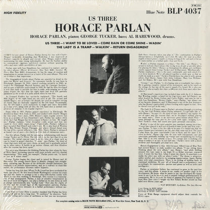 Horace Parlan / ホレス・パーラン / Us Three (BLP 4037)