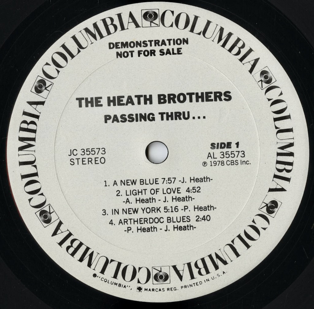 Heath Brothers - Passing Thru (JC 35573) LP 1978 US Columbia｜中古LP
