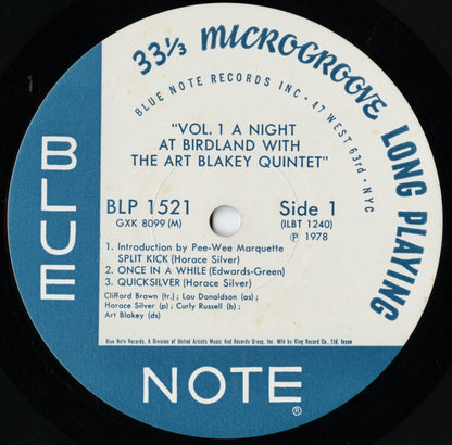 Art Blakey / アート・ブレイキー / A Night At Birdland Volume 1 (GXK 8099M)