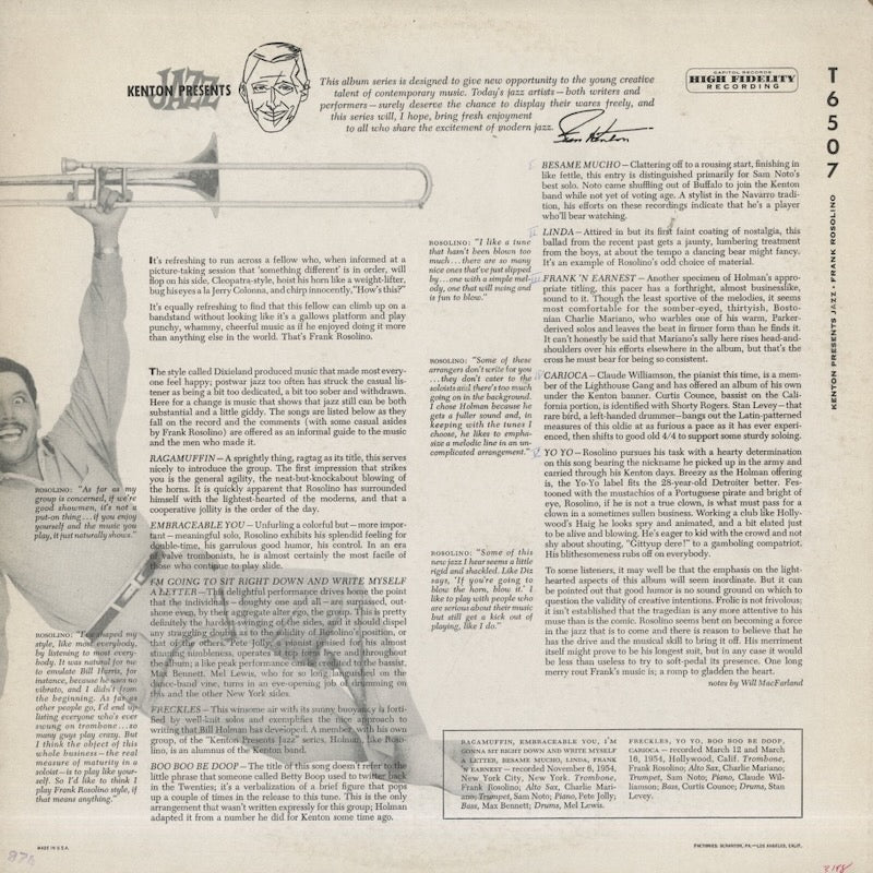 Frank Rosolino / フランク・ロソリーノ / Frank Rosolino (T 6507)