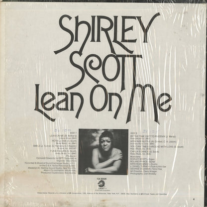 Shirley Scott / シャーリー・スコット / Lean On Me (CA50025)