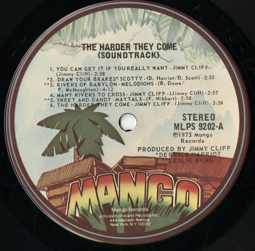 V.A. (Jimmy Cliff, Maytals, Melodians etc...) - The Harder They Come -OST (MLPS-9202) 1973 US Mango｜中古LP