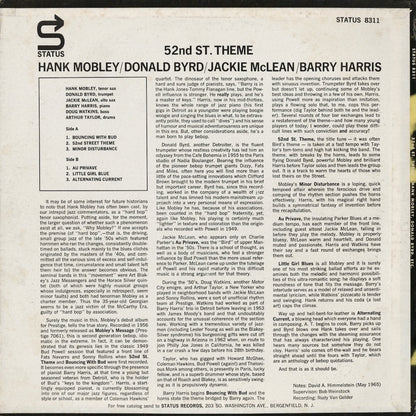 Hank Mobley - 52nd St. Theme (ST 8311) 1965 US Status｜中古LP