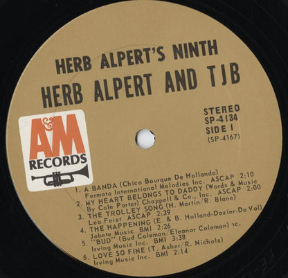 Herb Alpert & The Tijuana Brass – Herb Alpert's Ninth (SP 4134) LP 1967 US A&M｜中古LP