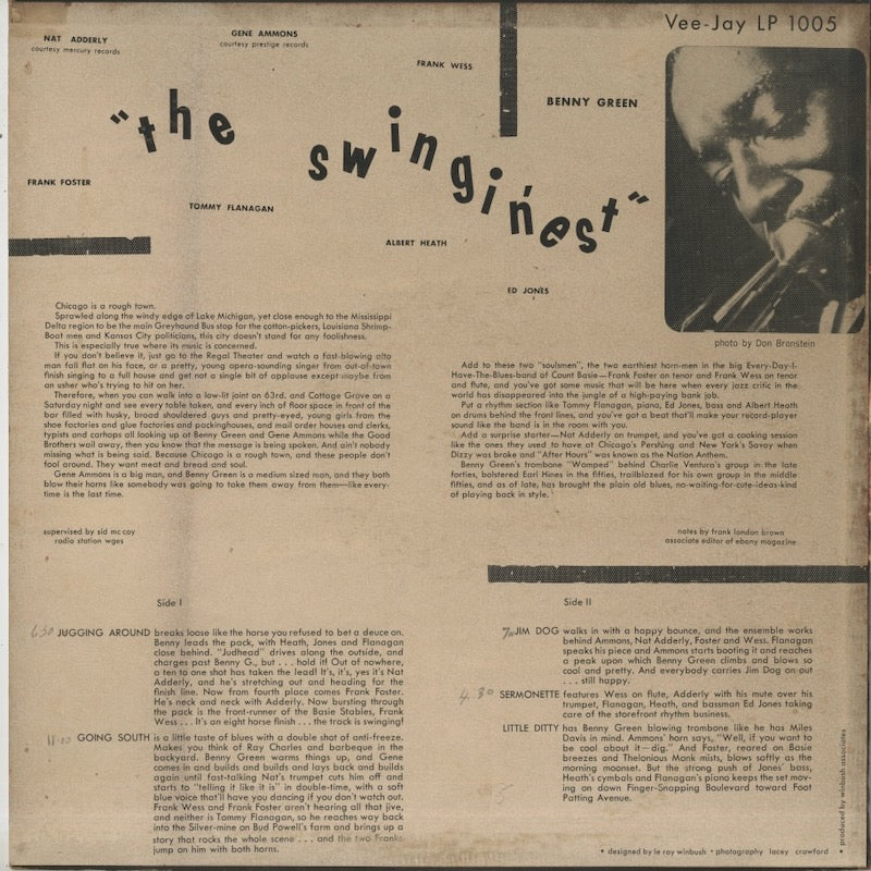 Benny Green / ベニー・グリーン / The Swingin' Est (VJLP-1005)