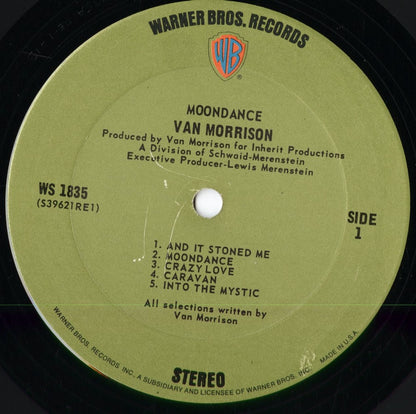 Van Morrison - Moondance (WS 1835) 1970 US Warner Bros.｜中古LP