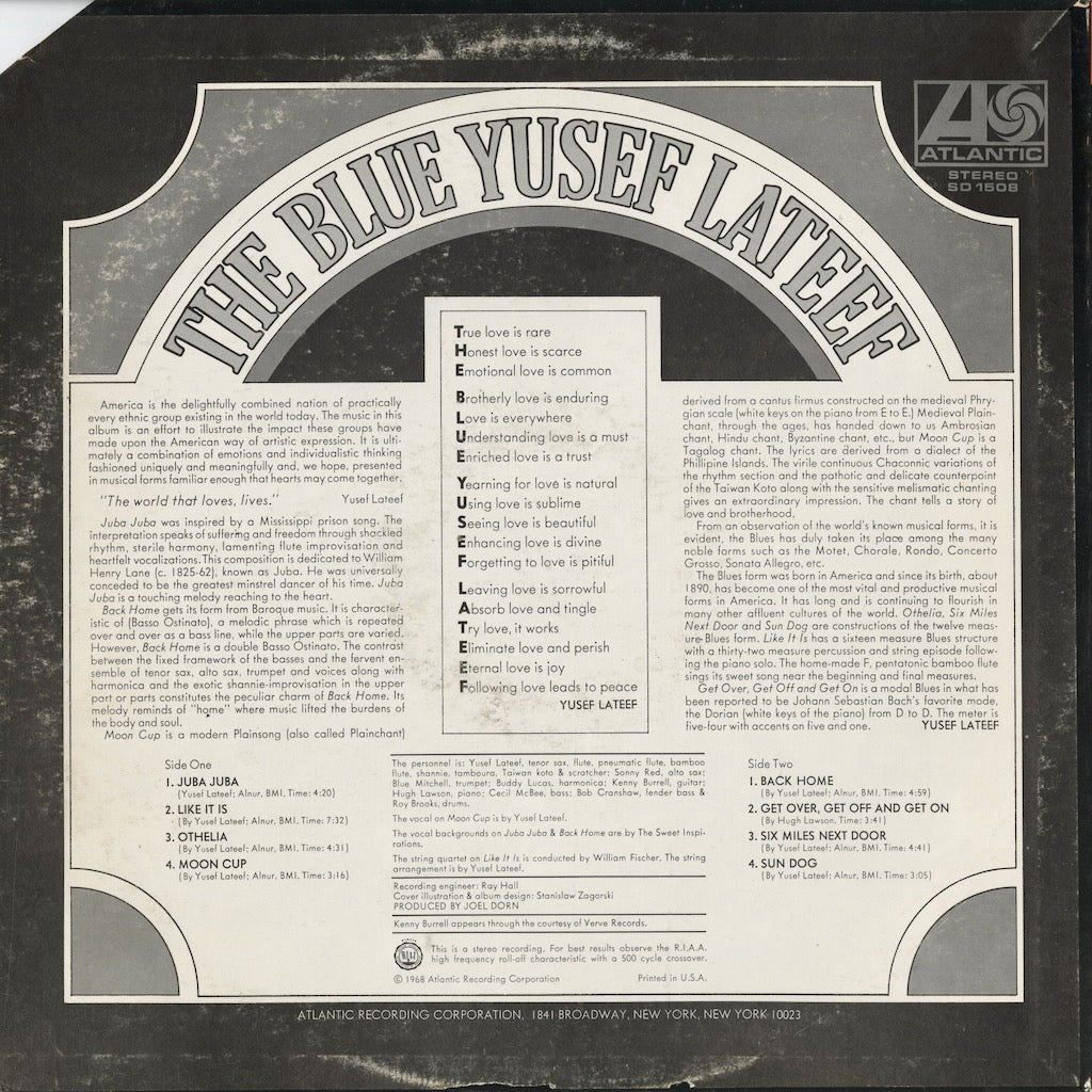 Yusef Lateef / ユセフ・ラティーフ / The Blue Yusef Lateef (SD 1508)